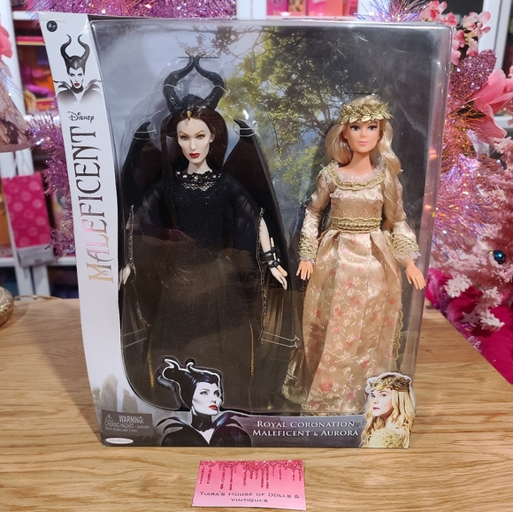 NEW! 2014 ROYAL CORONATION MALEFICENT & AURORA JAKKS PACIFIC DOLLS!